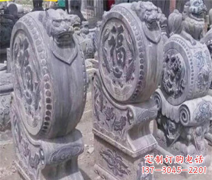 泰安招财石门墩仿古抱鼓石