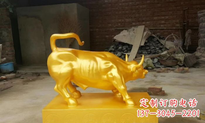 泰安招财铜牛雕塑 (2)