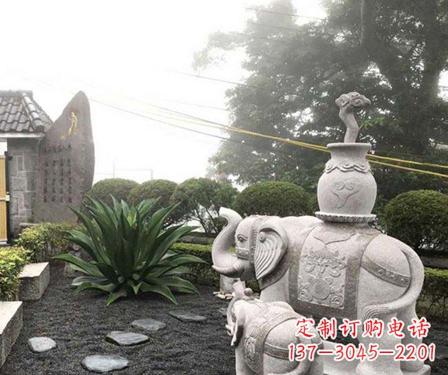泰安招财驮宝大象石雕