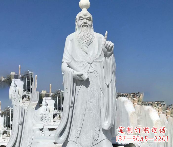 泰安中国春秋时代思想家老子石雕