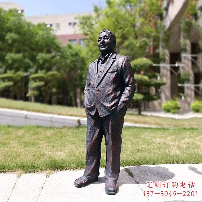 泰安中国当代著名数学家铸铜华罗庚雕塑