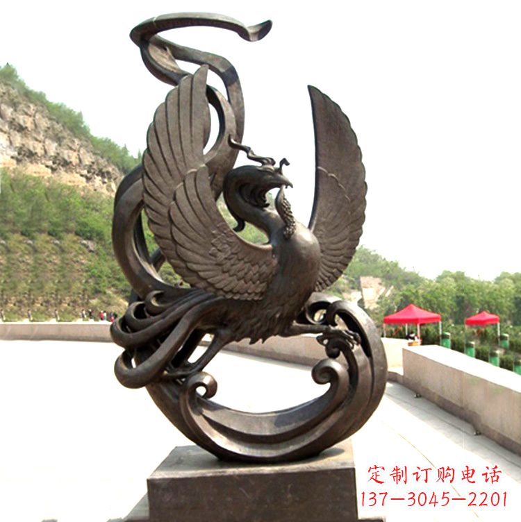 泰安中国古代神话中的创世神朱雀景观铜雕
