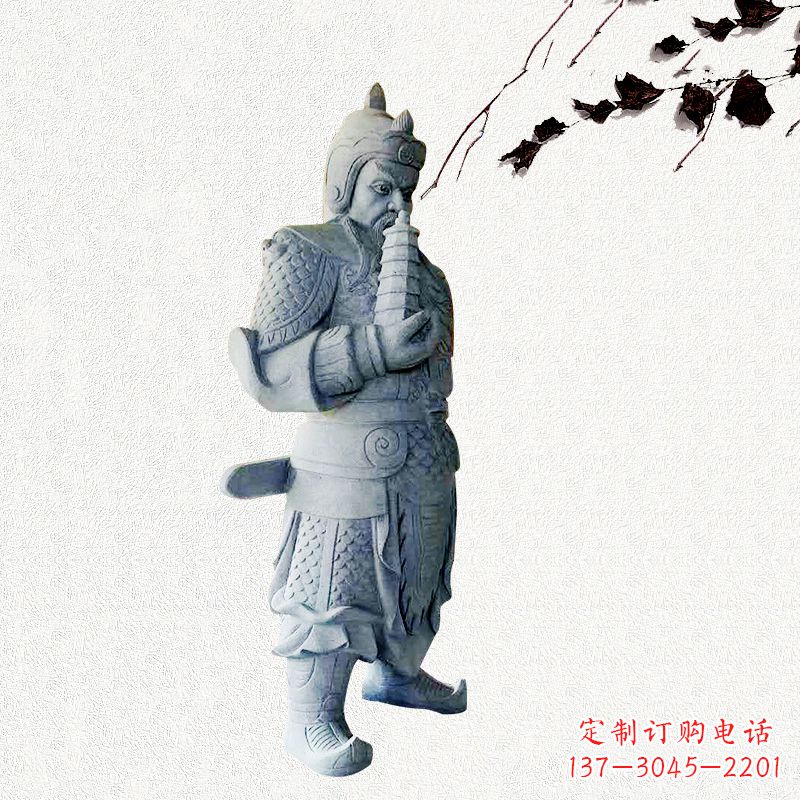 泰安中国古代神话中的托塔天王石雕塑