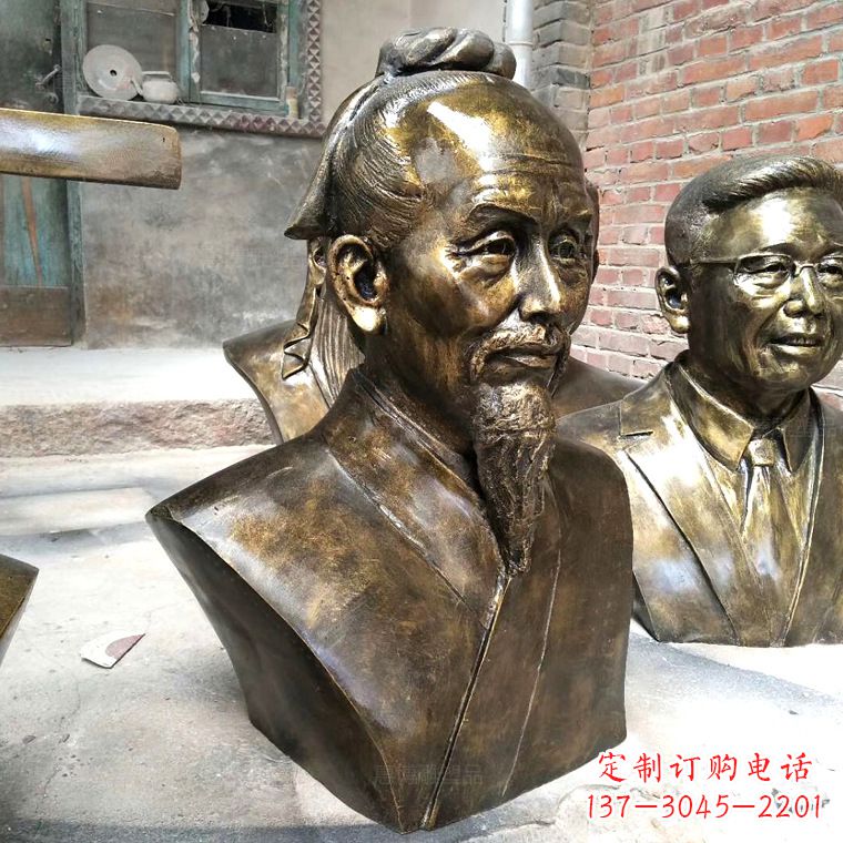 泰安中国古代著名数学家祖冲之铸铜胸像雕塑