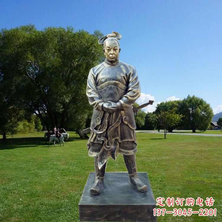 泰安中国汉初三杰之韩信仿铜雕像
