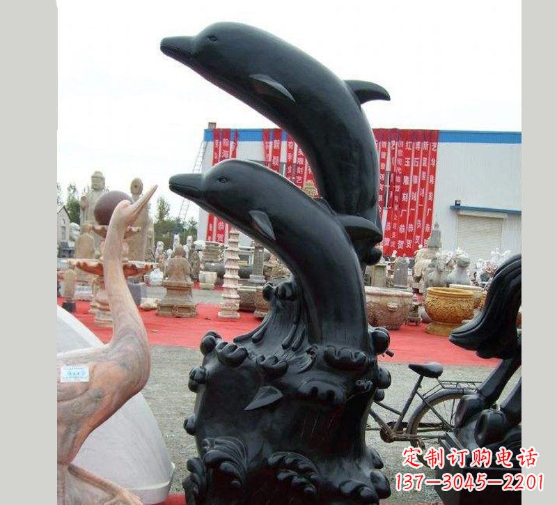 泰安中国黑海豚石雕