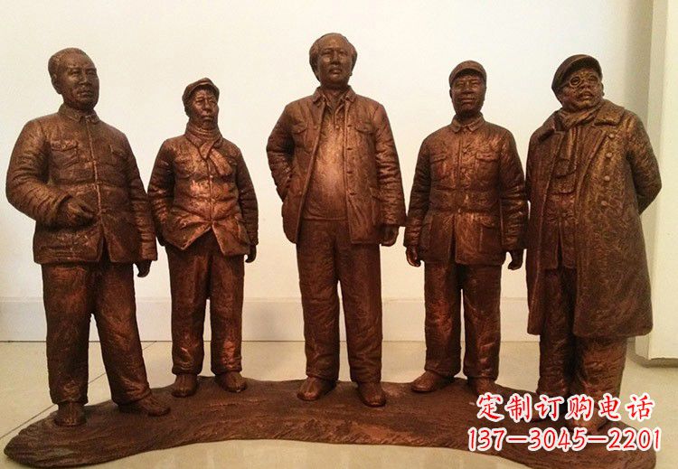 泰安中国近代伟人系列铜雕像