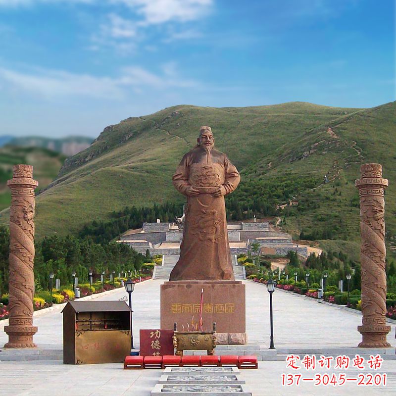 泰安中国历史名人大型李世民景观雕塑
