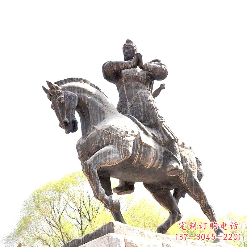 泰安中国历史名人民族英雄霍去病铜雕塑