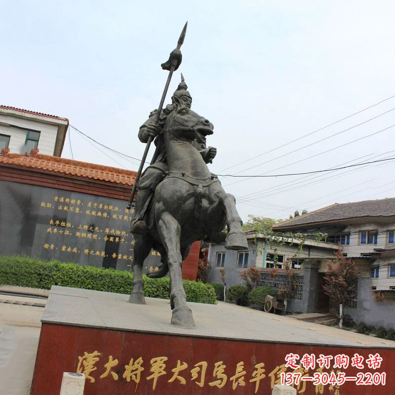 泰安中国历史名人汉朝著名将领民族英雄卫青铜雕塑像