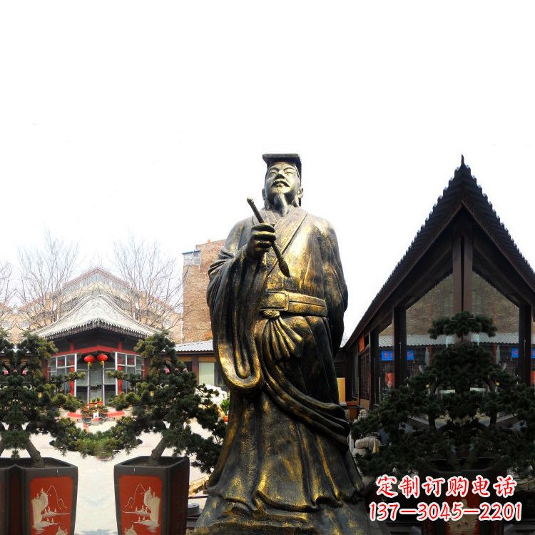泰安中国历史文化名人书圣王羲之雕塑