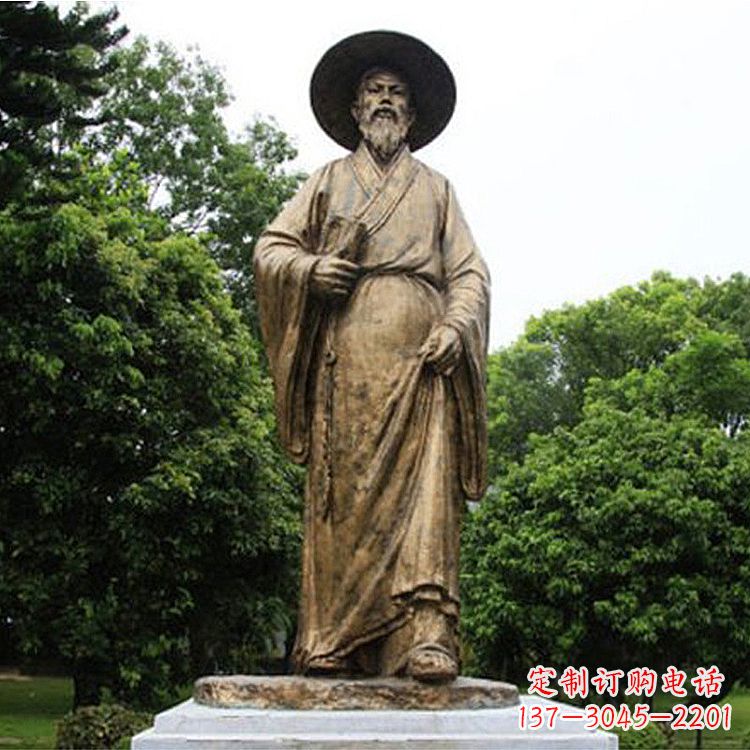 泰安中国历史文化名人北宋文学家苏轼苏东坡铜雕像