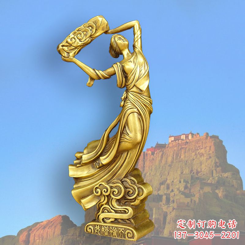 泰安中国上古传说“女娲补天”铸铜雕塑