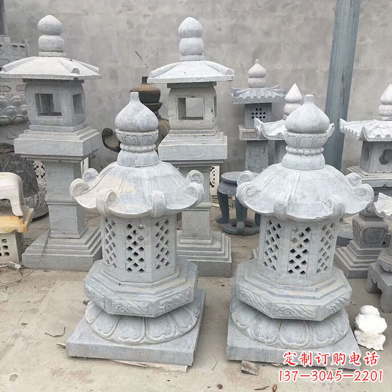 泰安中式低墩石雕灯笼
