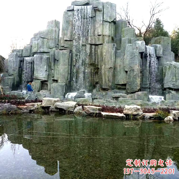 泰安中式园林流水假山雕塑