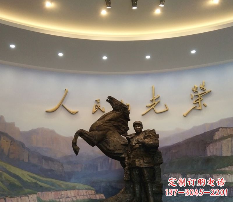 泰安朱德人物景观铜雕