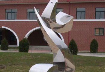 泰安校园不锈钢海浪抽象雕塑