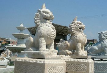 泰安獬豸 石雕 独角兽-法院大门神兽雕塑