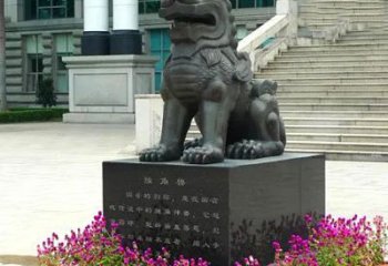 泰安獬豸铜雕塑-法院门前神兽动物雕塑摆件