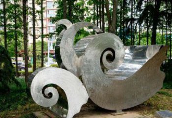 泰安园林不锈钢海浪造型雕塑