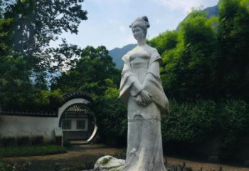泰安园林历史名人塑像王昭君汉白玉雕塑