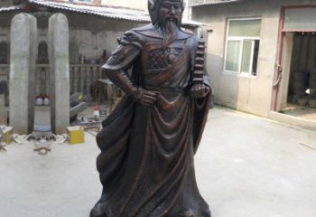 泰安战神托塔天王李靖铸铜雕塑