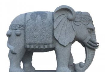 泰安招财元宝大象石雕