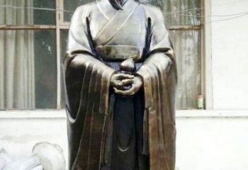 泰安中国古代名医扁鹊铸铜雕像半身像