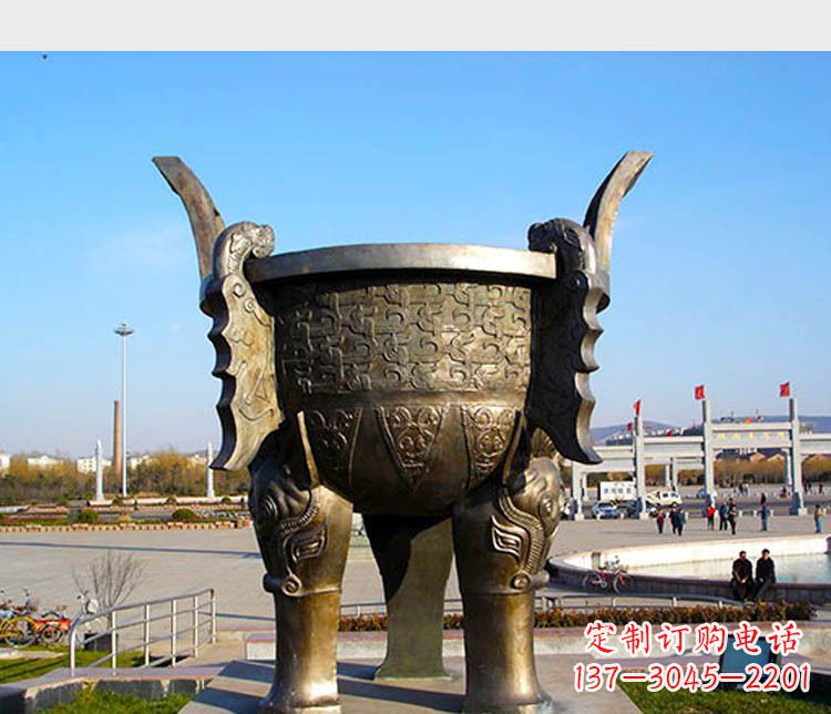 泰安铸铜广场圆形景观香炉