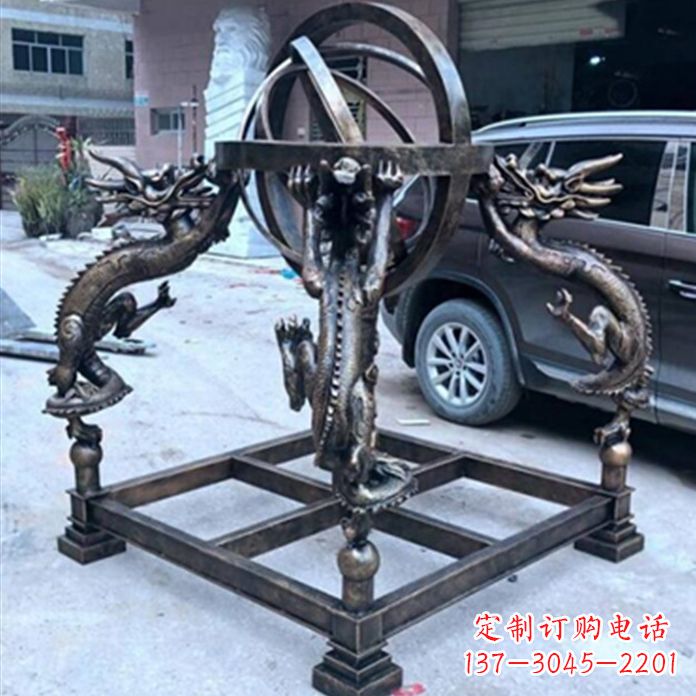 泰安铸铜浑天仪景观雕塑摆件