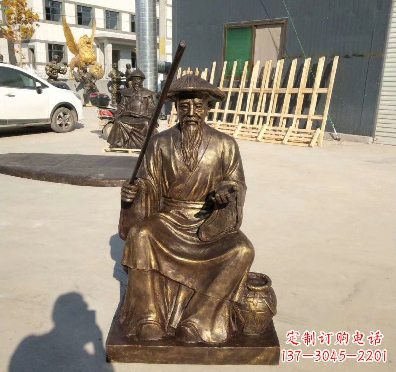 泰安铸铜姜太公钓鱼