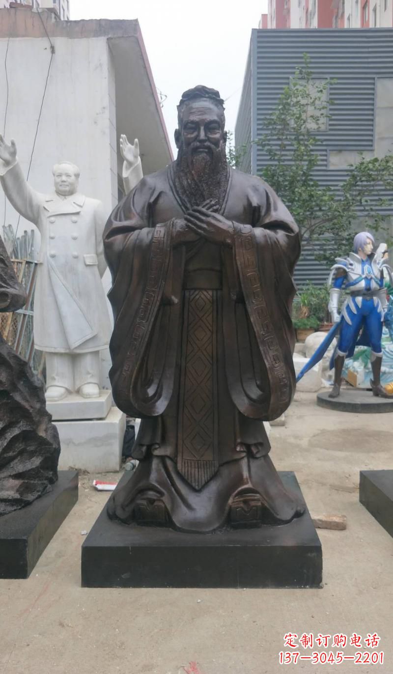 泰安铸铜孔子雕塑