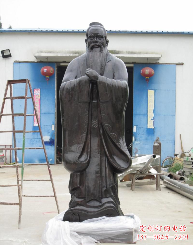 泰安铸铜孔子摆件