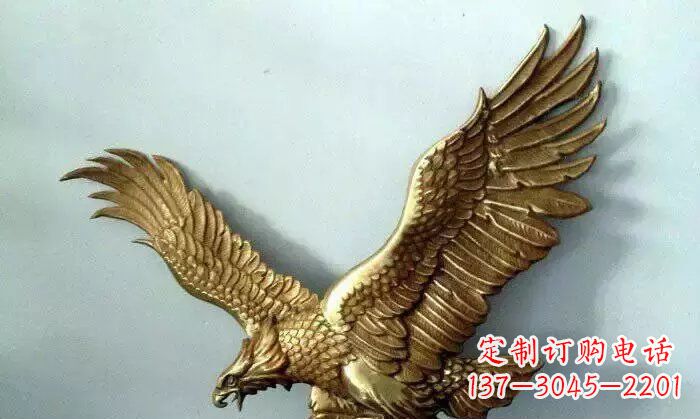 泰安铸铜老鹰企业动物铜雕 (2)