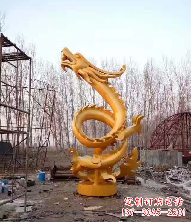 泰安铸铜盘龙云腾铜雕