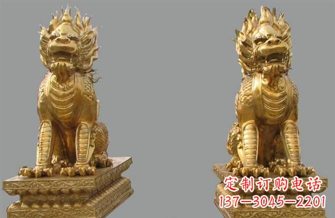 泰安铸铜麒麟雕塑222