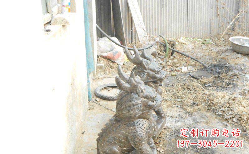泰安铸铜麒麟古代神兽铜雕