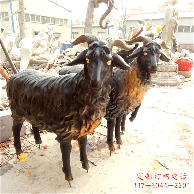 泰安铸铜山羊雕塑