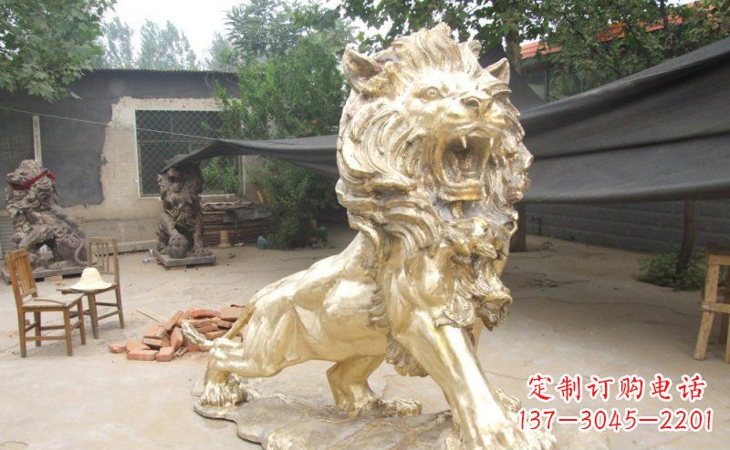 泰安铸铜狮子铜雕 (3)