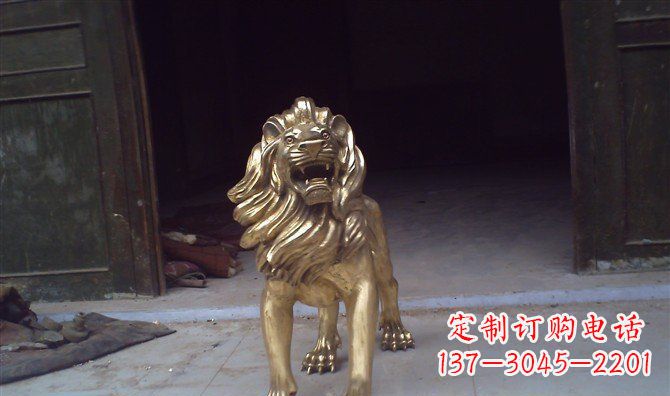 泰安铸铜狮子西洋狮子铜雕