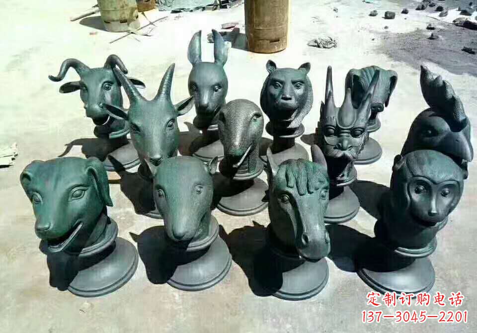 泰安铸铜十二生肖动物雕塑