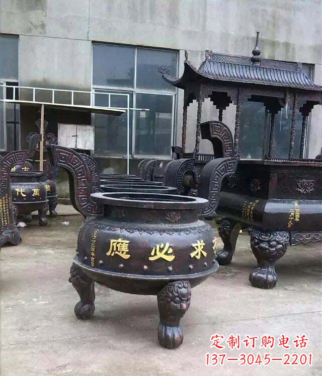 泰安铸铜寺庙香炉铜雕