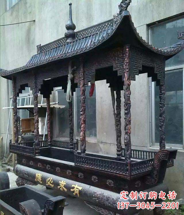 泰安铸铜寺庙香炉铜雕 (2)