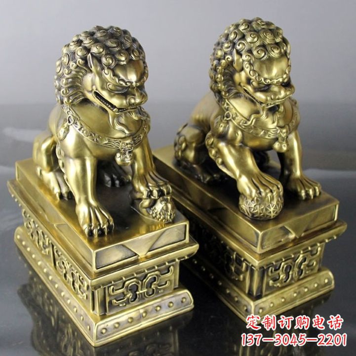 泰安铸铜天安门狮子雕塑