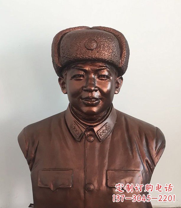 泰安紫铜雷锋半身像