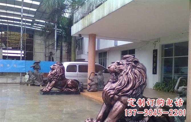 泰安紫铜西洋狮子铜雕