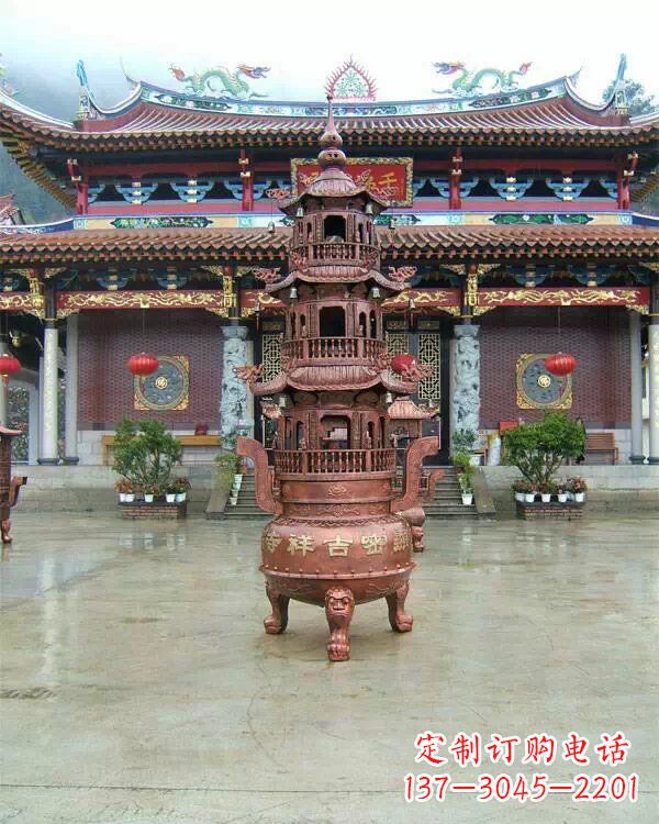 泰安宗教庙宇香炉铜雕