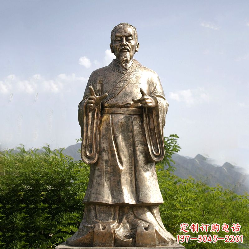 泰安祖冲之纯铜雕像