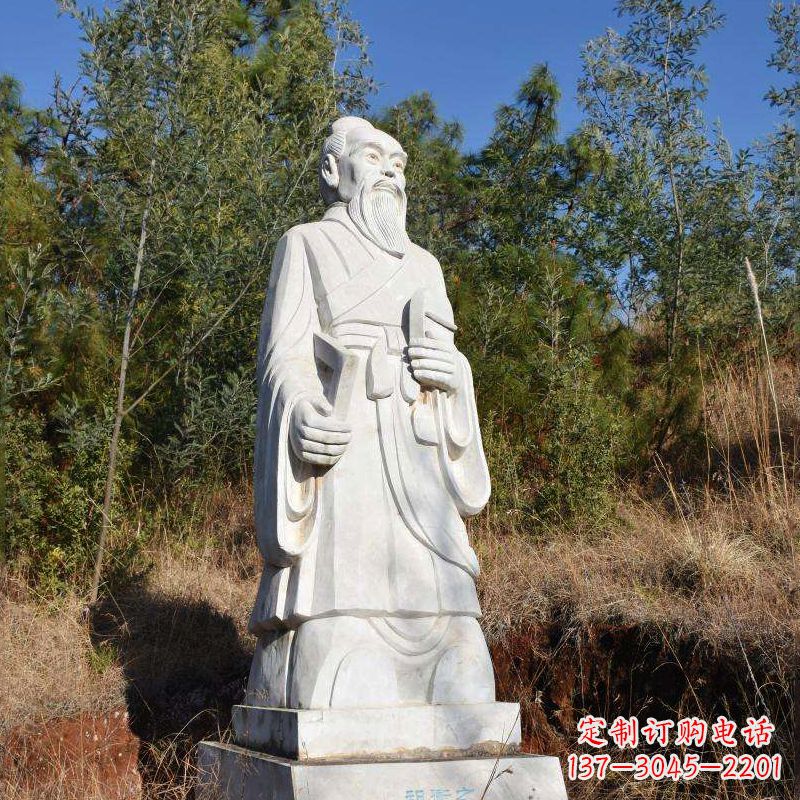 泰安祖冲之汉白玉石雕像-公园景区中国古代名人雕塑