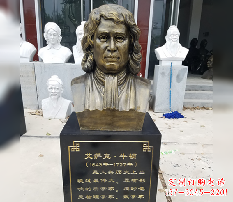 泰安牛顿胸雕铜雕